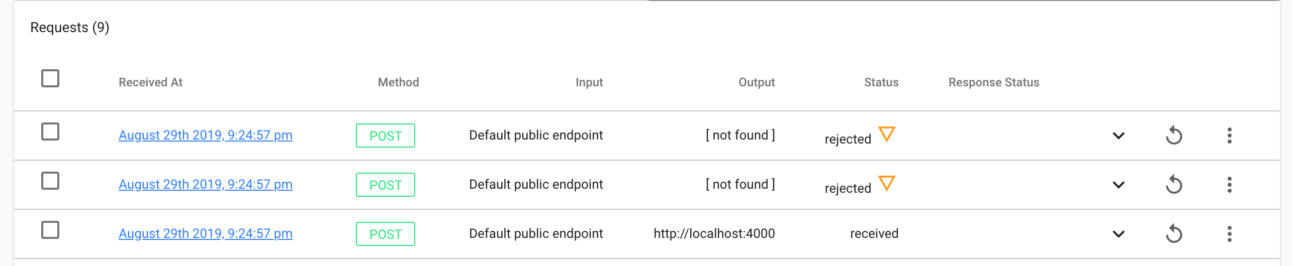 rule stopped webhook