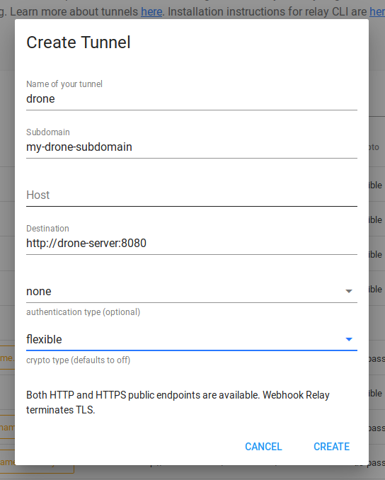 Creating Drone tunnel