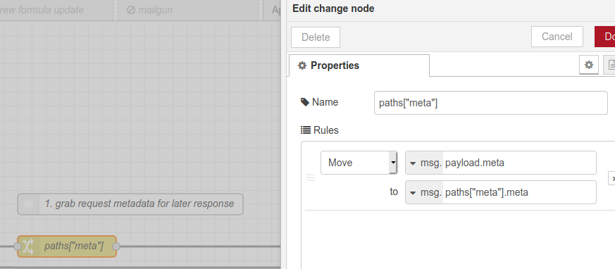 Get paths meta object