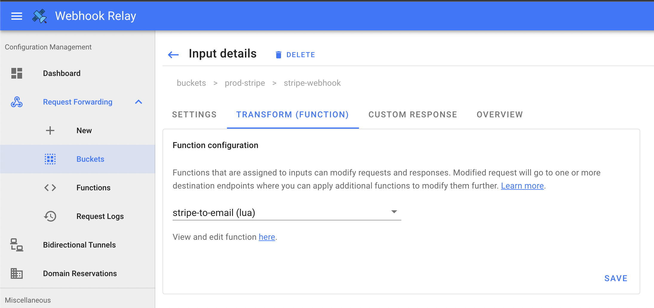 Attach function to input