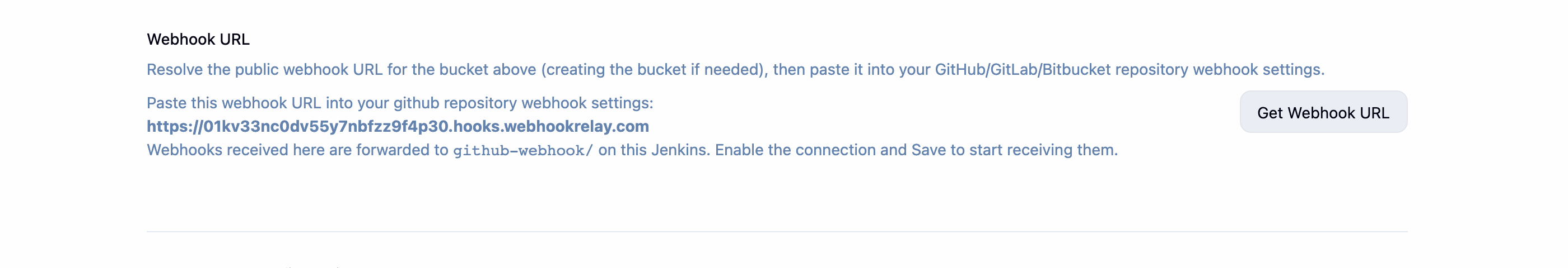 Resolve the public webhook URL